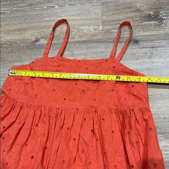 Madewell Size XS Orange Sleeveless Square Neck Maxi Sundress - Picture 7 of 13